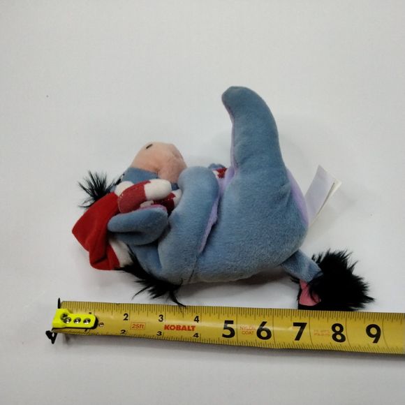 Disney's Winnie the Pooh Christmas Xmas Eeyore Stuffed Plush Animal Toy Doll 6" - Picture 10 of 10
